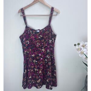 Old Navy Sleeveless Floral Print Sexy Mini Dress Women's Extra Large Babydoll